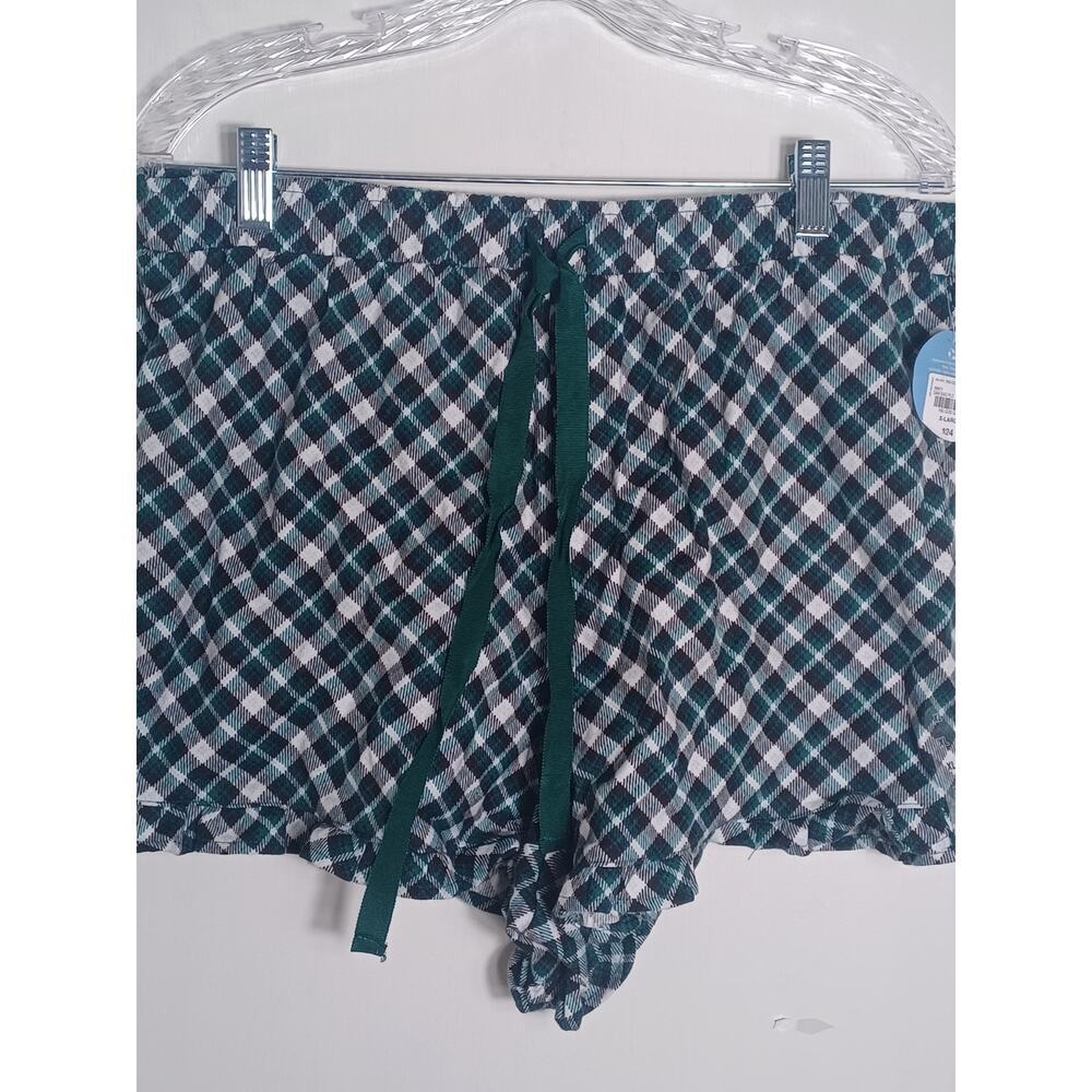 Arizona Sleepwear Lounge Green Plaid Shorts Ladies Wear
